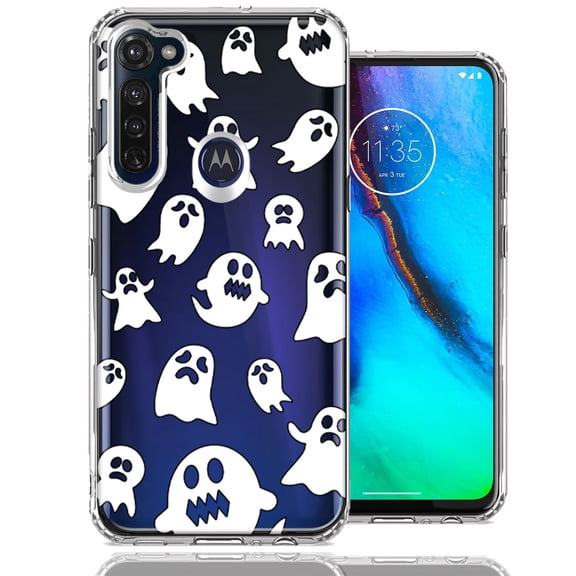 MUNDAZE For Motorola Moto G Stylus Halloween Spooky Ghost Design Double Layer Phone Case Cover