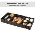 thumbnail image 4 of 7-Piece Braided Polyester Drawer Divider Set - Black, 4 of 7