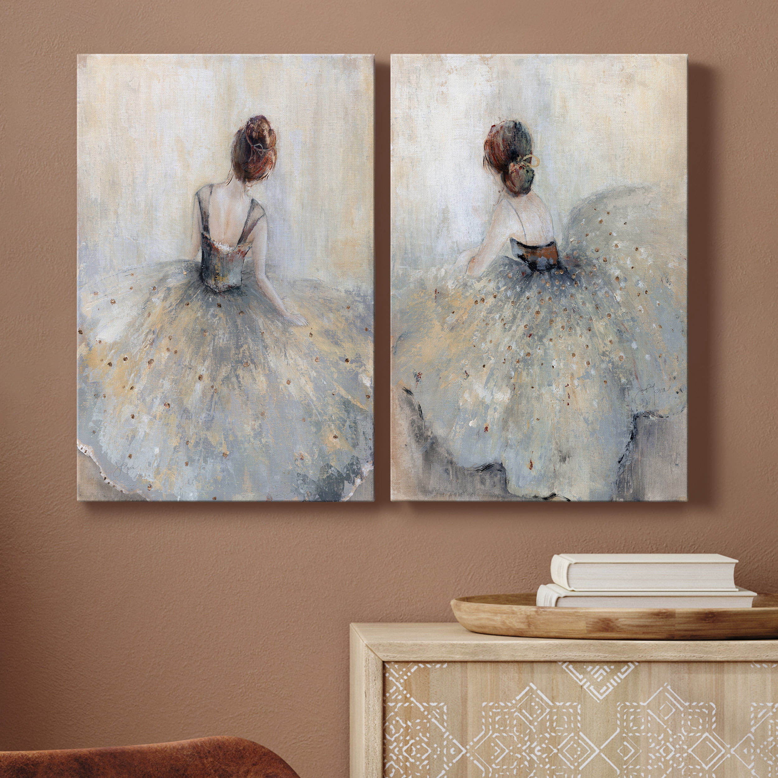 Beautiful Contemplation Premium Gallery Wrapped Canvas - Ready to Hang - Set of 2 - 12 x 18 Each