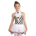 thumbnail image 2 of YEAHDOR Kids Girls Christmas Ballet Dance Dress Stripes Backless Tutu Leotard Dress Halloween Carnival Costume Outfit Black 12, 2 of 7