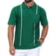 thumbnail image 1 of CAMISA POLO DE HOMBRE DE RAYAS INSPIRE CHIC PARA EL DÍA DEL PADRE, CON BOLSILLO EN EL PECHO, MANGA CORTA, CAMISAS DE GOLF, TAMAÑO M, VERDE, 1 of 5