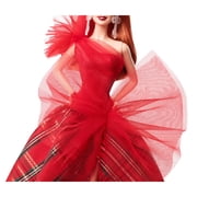 Barbie 2024 Holiday Barbie Dolls, Seasonal Collector Gift, Barbie Signature, Plaid Gown with Red Bow [Walmart Exclusive]