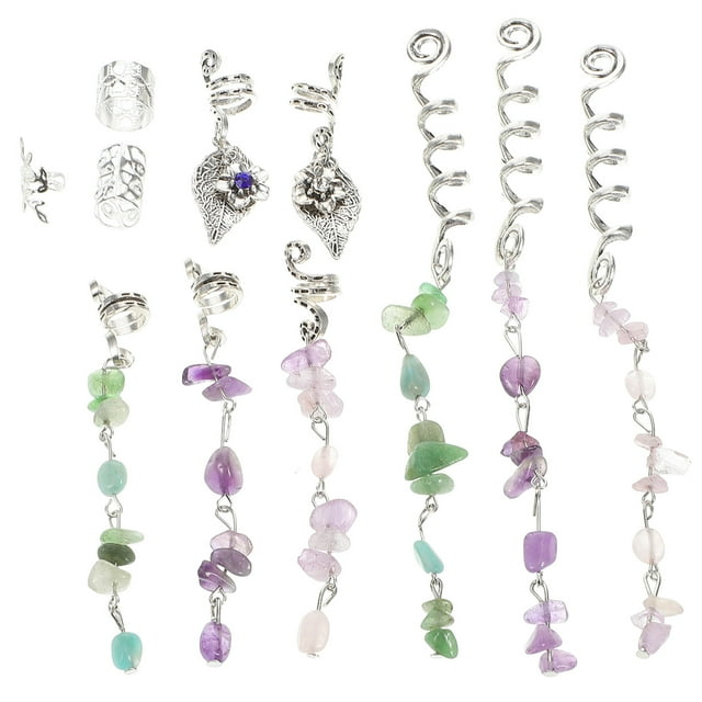 SHISUYAN 1 Set Of Hair Charms For Braids Dreadlock Accessories Braid Jewelry Hair Jewels For Braids Braiding Hair Pendants Braid Jewelry For Women Hair Rings For Dreadlock