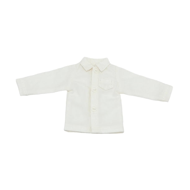 Ropa para figuras de acción a escala 1/12: camisa de tela, atuendo moderno en miniatura para figuras masculinas de 6 pulgadas. Blanco
