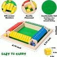 thumbnail image 3 of Shut The Box Games for Family Large Wooden Dice Games 1-4 Players Board Game with 10 Dices Math Games for Kids & Adults Smart Game for Learning Tabletop Games  12 Inches, 3 of 6