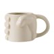 thumbnail image 1 of Taza de café en forma de puño Beber Bothing Ceramic 300 ml de 10 de cumpleaños Regalo navideño para hombres y mujeres Taza de té moderna de café Beige, 1 of 8