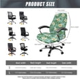 thumbnail image 5 of SCRAWLGOD Plumeria Monstera Leaf 3 Pieces Universal Computer Chair Cover with Armrest Protector Stretch Swivel Chair Slipcover Easy to Remove Anti-Dust Boss Chair Cover, L, 5 of 7