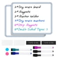 thumbnail image 2 of 2 Pack Dry Erase Board, 11" x 14" Magnetic Small Whiteboard, 2 Magnets and 5 Markers, 2 of 7