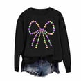 thumbnail image 6 of Craaazy Mardi Gras Clothing for Women Round Neck Long Sleeve Carnival Shirts Gifts, 6 of 6