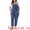 Grey Blue, variant on Women's Plus Size Adjustable Bib Overalls Jeans Pants 3X Dark Blue