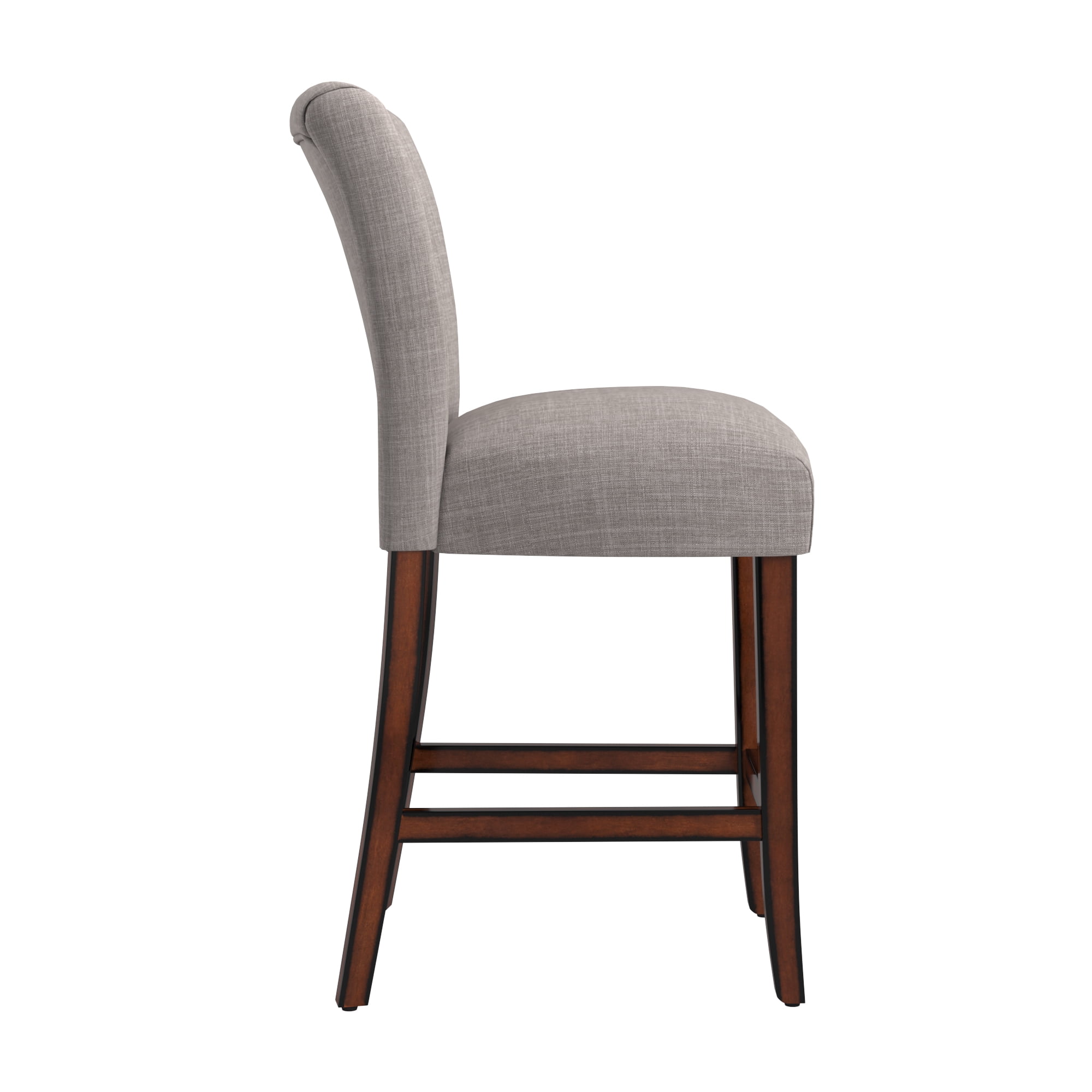 Chelsea Lane Counter Height Linen Dining Chairs, Set of 2, Gray