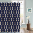 thumbnail image 3 of Fabric Shower Curtain, Abstract Yellow Pineapple Blue Background Shower Curtains with 12 Hooks Waterproof Machine Washable Bath Curtains for Bathroom,72 x 96in, 3 of 6