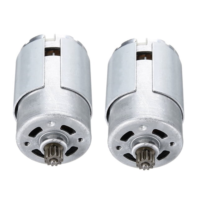 2X Motor DC 18V para Niños Coche Eléctrico, RC Ride, Baby Car Motor Eléctrico Caja de Cambios RS550 Motor de 12 Dientes