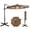 Brown, variant on Costway 10 FT Cantilever Patio Umbrella with Solar LED Lights, 360° Rotation, Easy Tilt Gray