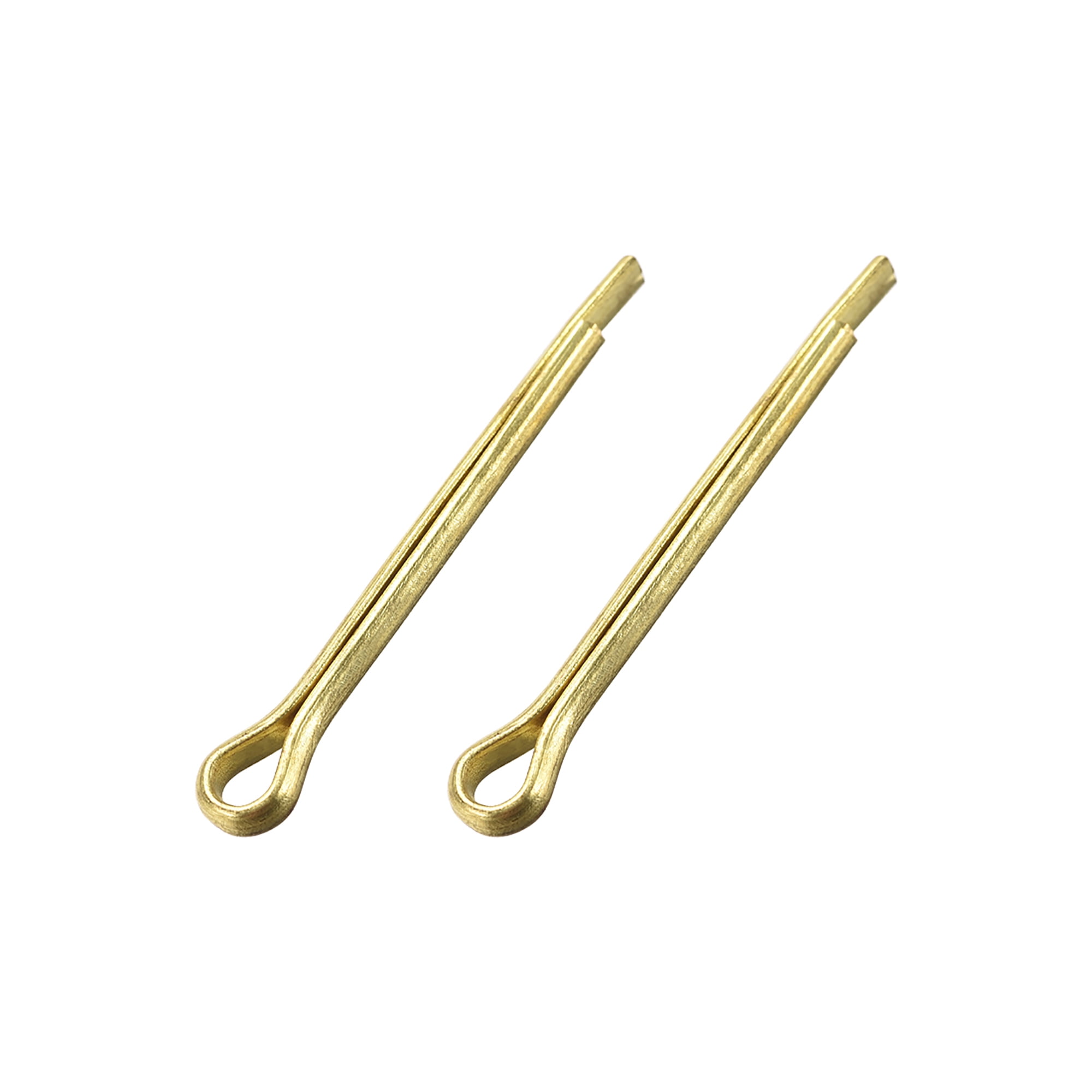 Split Cotter Pin 3mm X 30mm 18 Inch X 1 316 Inch Solid Brass 2 Prongs Gold Tone 2 Pcs 