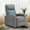Gray, variant on Sybels Compact Massage Recliner - Space-Saving Fabric Chair with Lumbar Support for Home Theater，Gray