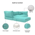 thumbnail image 2 of Covers & All Sunbrella Sectional Sofa Cushions 5″ Thick, Foam Seat & Polyfill Back UV Proof Couch, 2 of 7