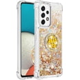 thumbnail image 4 of for Samsung Galaxy A53 5G Glitter Case with Ring Holder, Bling Sparkle Floating Liquid Soft TPU Cushion Fashion Girly Women Girls Clear Case Cover for Samsung Galaxy A53 5G  Gold, 4 of 14