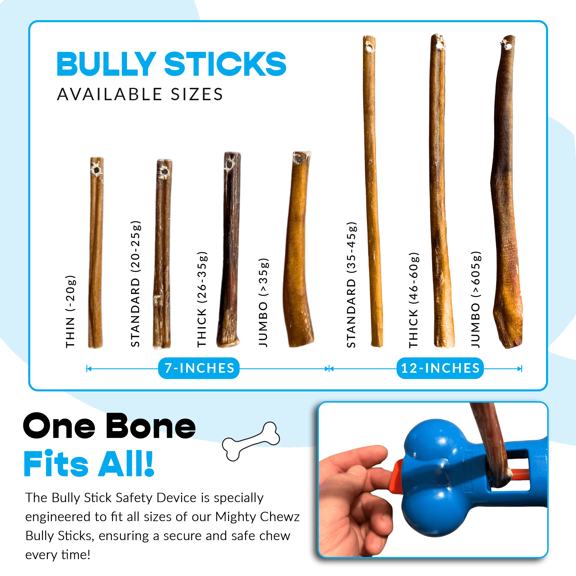 12" Thick Bully Sticks - Bully Bone Included