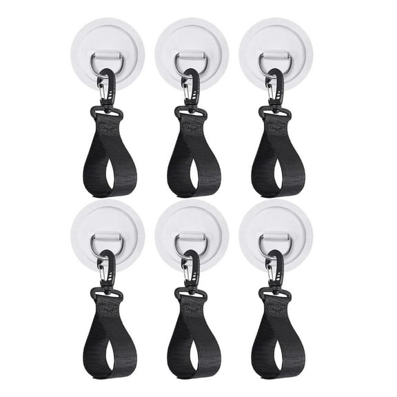 6 Pieces Holder Straps Keeper Inflatable Boat Paddle Storage Durable Clip for Rowing, Canoe, Watercraft White