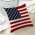 thumbnail image 4 of 4th of July American Flag Pillow Covers 20x20 Inch Set of 2 Independence Day Memorial Day Decor Throw Pillows USA Patriotic Stars Outdoor Decorative Cushion Cases for Couch Bed Decorations, 4 of 6