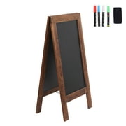 Rustic Magnetic A-Frame Double Sided Chalkboard Sign/Extra Large 40" x 20" Frame Chalk Board for Restaurants & More 4 Chalk Pens and Eraser Included