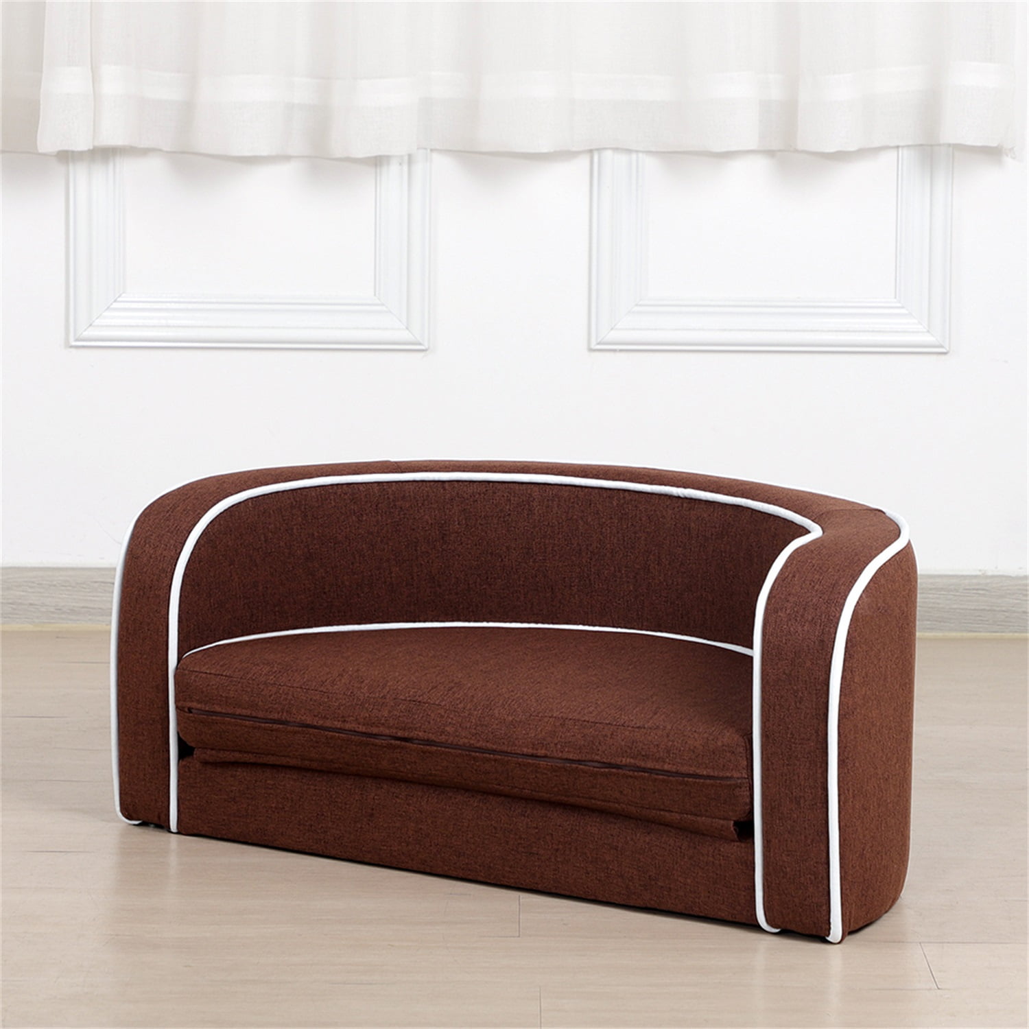 Pefilos 30" Round Pet Sofa, Dog Sofa Beds, Cat Sofa BedS, Brown Pefilos 30" Round Pet Sofa, Dog Sofa Beds, Cat Sofa BedS, Brown