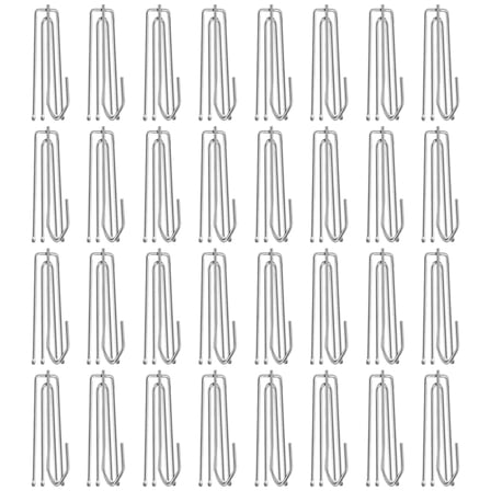 WHAMVOX 50pcs Stainless Steel 4 Prong Curtain Hooks Drapery Hooks Pinch Clips Replacement Hooks