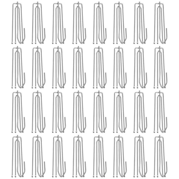 WHAMVOX 50pcs Stainless Steel 4 Prong Curtain Hooks Drapery Hooks Pinch Clips Replacement Hooks