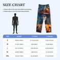 thumbnail image 4 of Vsdgher Modern Style Pumpkin Witch Print Mens Pajama Pants Sleep & Lounge Pants, PJ Bottoms With elastic waistb and Pockets, 4 of 5