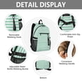 thumbnail image 4 of JIALIOU 14" Laptop Backpack Waterproof Airline Approved Stylish Casual Daypack for Travel Business College Work, Mint White Stripe, 4 of 8