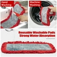 thumbnail image 6 of JEHONN Microfiber Floor Mop with Microfiber & Chenille Pads (Red), 6 of 7