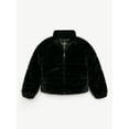 thumbnail image 4 of Justice Girl's Mock Neck Fur Jacket, Sizes XS - XL, 4 of 5