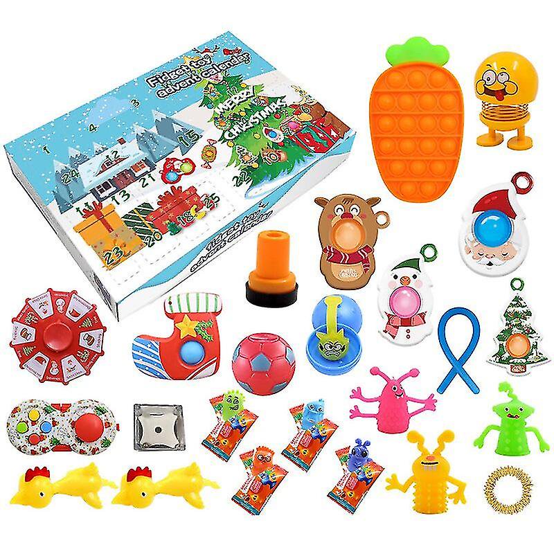 24 Days Christmas Advent Calendar Gift Set Anti Stress Relief Fidget