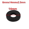 thumbnail image 2 of 5pcs Black Rubber Round Flat Washer Assortment Size 6x14x2.5mm Flat Washer, 2 of 2