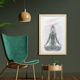 thumbnail image 2 of Colorful Wall Art with Frame, Ornate Girl on Lotus Flower with Eastern on Body Mind Calming Concept, Printed Fabric Poster for Bathroom Living Room, 23" x 35", Black Pink, by Ambesonne, 2 of 2
