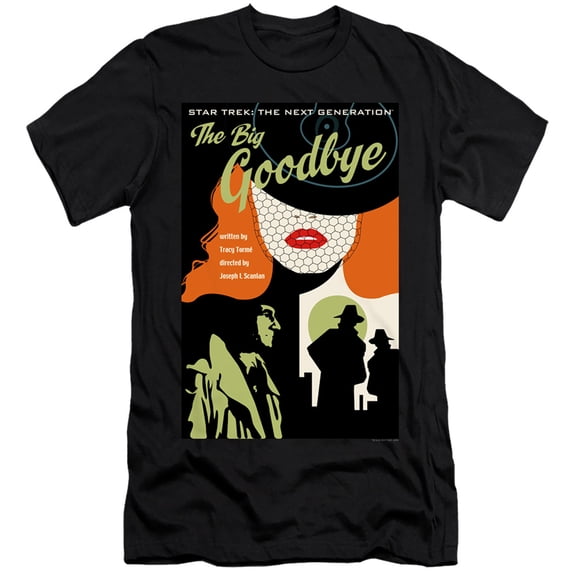 Star Trek Tng Season 1 Episode 12 Premium Canvas Adult Slim Fit 30/1 T-Shirt Black