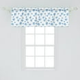 thumbnail image 2 of Ambesonne Shells Window Valance, Aquatic Watercolor Motif, 54" X 18", Pale Blue White and Blue, 2 of 3