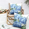 thumbnail image 6 of Blue Hydrangea Pillow Covers 20x20 Set of 2 Spring Summer Decorative Pillow Covers Flower Throw Pillow Case Square linen Cushion Case for Outdoor Living Room Couch Sofa, 6 of 6