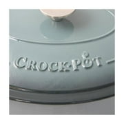 Crock-Pot Artisan 7 Qt Dutch Oven - Oval - Slate Grey - Cast Iron - GBX