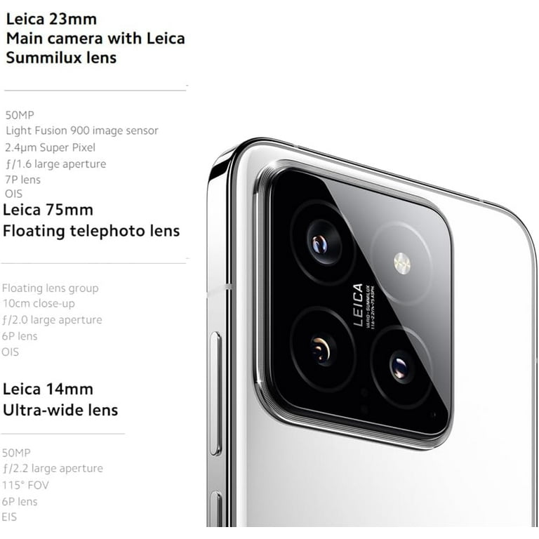 Xiaomi 14 5G 512GB ROM 12GB RAM Dual SIM GSM Unlocked - White