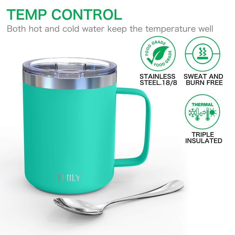 Stainless Steel Insulated Coffee Cup, THILY 12 oz Triple-Insulated