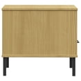 thumbnail image 4 of vidaXL Bedside Table with Metal Legs Brown Solid Wood Pine OSLO, 4 of 5