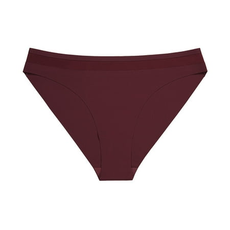 Bigersell Cotton Underwear for Women Clearance Women Underwear Cotton High Cut Panty Style P-1669 Cotton Boyshort Panties Ladies Thongs Briefs Mid Waist Women s Briefs Brown M