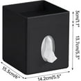 thumbnail image 2 of ERDOUY Tissue Box Cover, PU Leather Square Tissue Box Holder with Storage Tray for Bathroom Vanity Countertop Night Stands Bedroom Office Desk, Stylish Tissue Holder Decorative Organizer,Black, 2 of 3