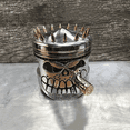 thumbnail image 2 of Escultura de esqueleto tallado en resina, adorno para cosplay, Halloween, escultura de calavera con pistón, figura artística de escritorio C, 2 of 6