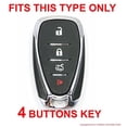 thumbnail image 4 of 2pcs Dobrev 4 Buttons Silicone Case Protector Key Fob Cover Smart Car Remote Holder for 2016 2017-2019 Chevrolet Malibu Chevy Camaro (Black and Pink), 4 of 4