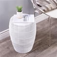 thumbnail image 3 of Mesa auxiliar Butler Bellarose de metal blanco 19 x 38 cm, 3 of 9