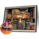 thumbnail image 1 of Cuadros Decorativos 5D Kit Rhinestone Imágenes DIY Libro Estante Gato Completo Taladro Cuadrado Pintura Diamante Tmvgtek embutido en tela, 1 of 9