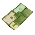 thumbnail image 1 of Bolsa de viaje de 6 piezas, impermeable, para guardar equipaje, cubos de embalaje para maletas, color verde, 1 of 12